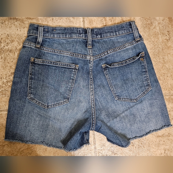 Madewell Blue Denim Shorts Raw Hem Women’s Casual HIGH- RISE - Picture 7 of 13